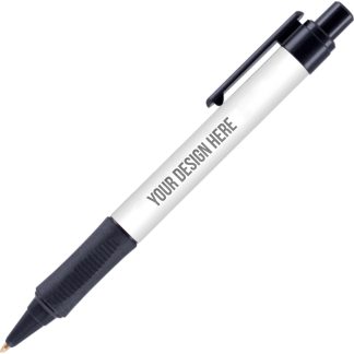 White / Black Grip Write AM Pen with Antimicrobial Additive