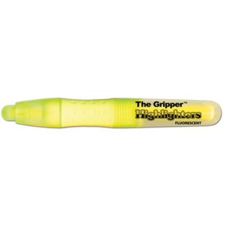 Fluorescent Yellow Gripper Rubber Grip Highlighter