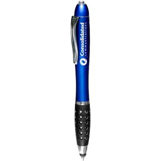 Blue Gripper Stylus Pen with LED Light