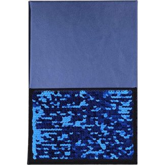 Reflex Blue Hard Cover Sequin Pocket Journal