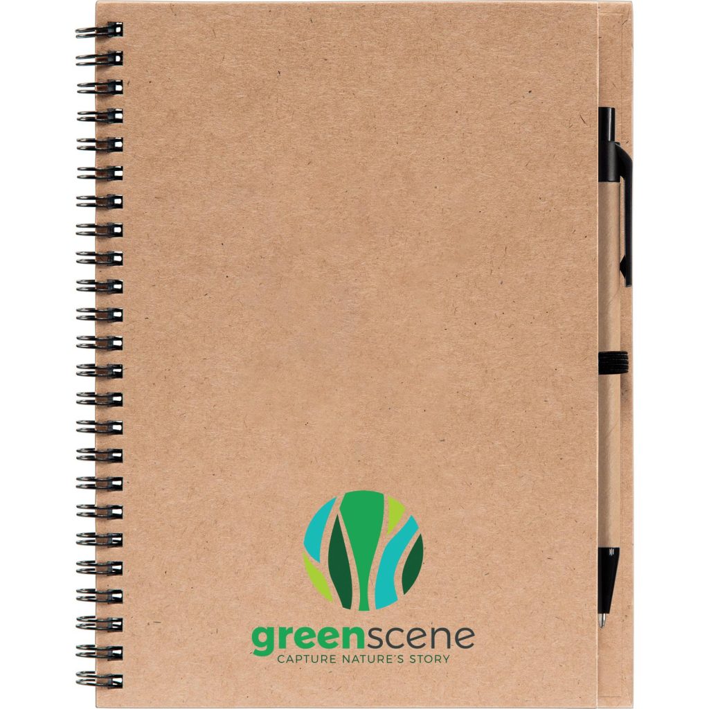 Printed Hawken Eco Spiral Journal and Pen Sets - Promotional Pens Singapore - Gifts VV Free Setup 客製 - Promotional Pens Singapore - Gifts VV Craft Hawken Eco Spiral Journal and Pen Set