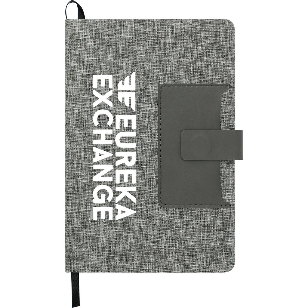Imprinted Heathered Executive Bound Notebooks - Promotional Pens Singapore - Gifts VV Available in 2 amazing item colors 客製 - Promotional Pens Singapore - Gifts VV Gray Heathered Executive Bound Notebook
