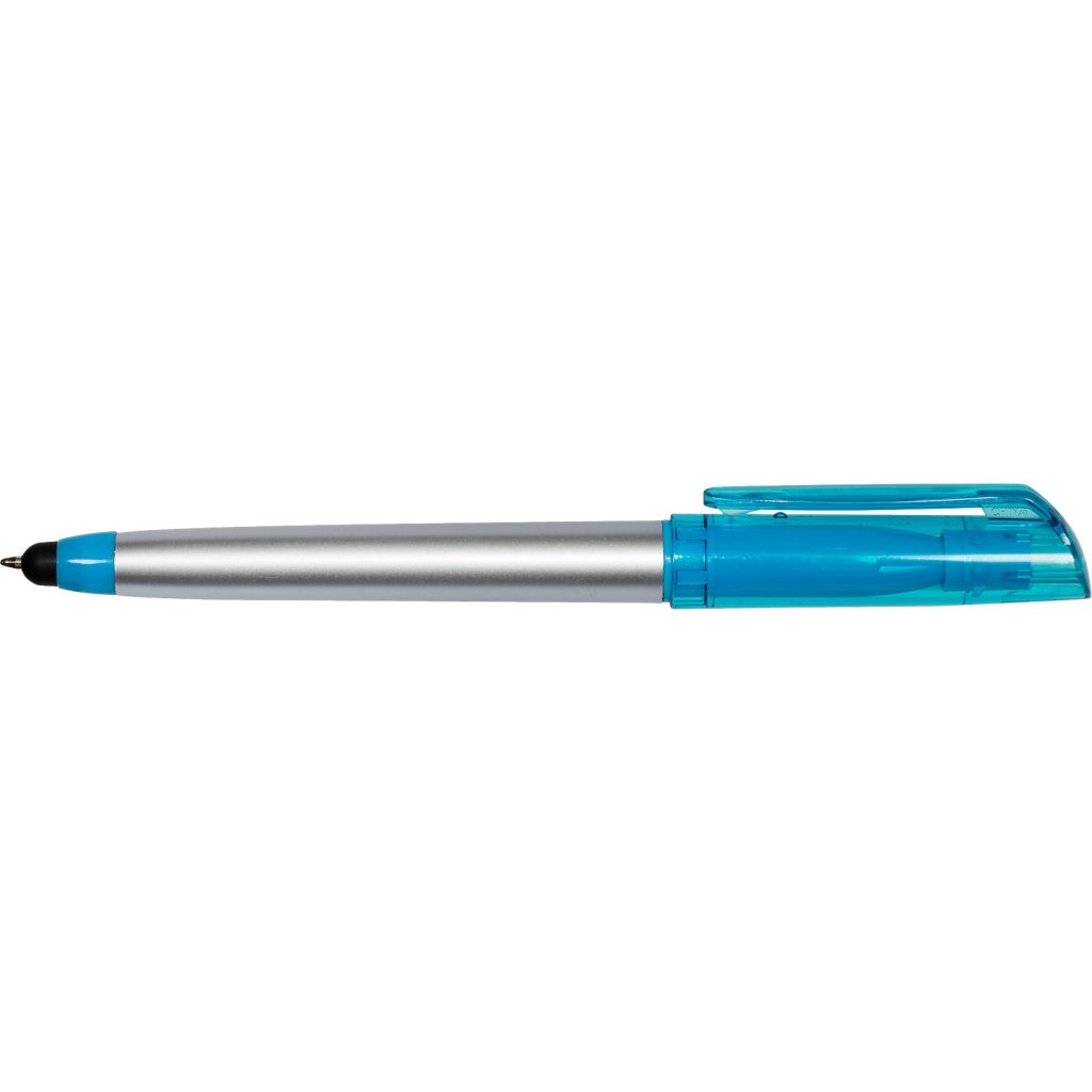 Promo Highlighter Pens with Stylus - Promotional Pens Singapore - Gifts VV Available in 4 awesome item colors 客製 - Promotional Pens Singapore - Gifts VV Blue / Silver Highlighter Pen with Stylus