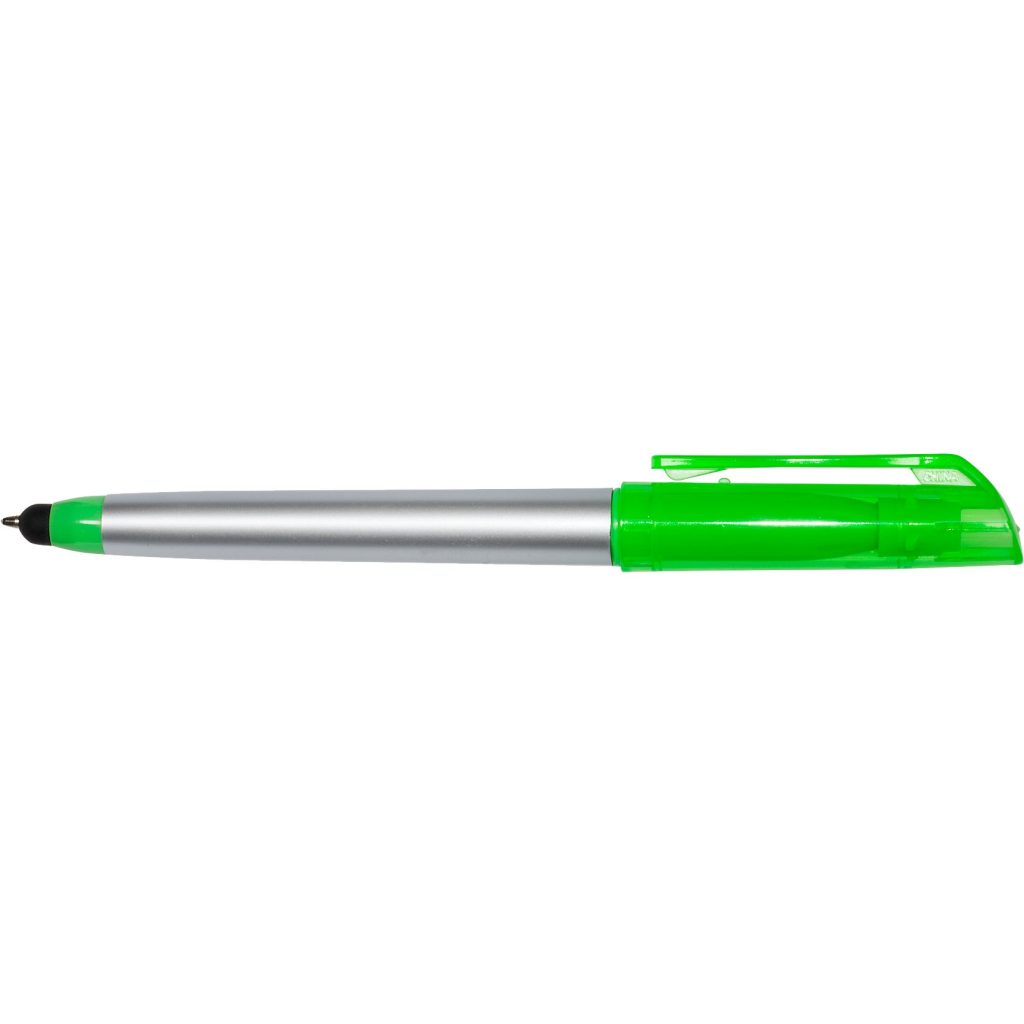 Promo Highlighter Pens with Stylus - Promotional Pens Singapore - Gifts VV Available in 4 awesome item colors 客製 - Promotional Pens Singapore - Gifts VV Lime Green / Silver Highlighter Pen with Stylus