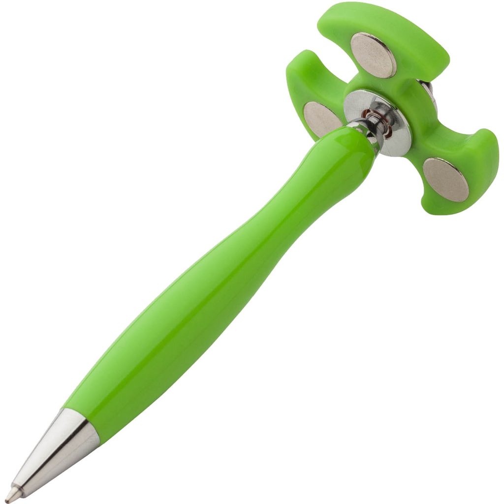 Green Hover Fidget Spinner Plunge-Action Pen