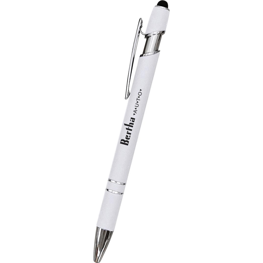 Custom Incline Stylus Pens with Antimicrobial Additive - Promotional Pens Singapore - Gifts VV Available in 5 amazing item colors 客製 - Promotional Pens Singapore - Gifts VV White Incline Stylus Pen with Antimicrobial Additive