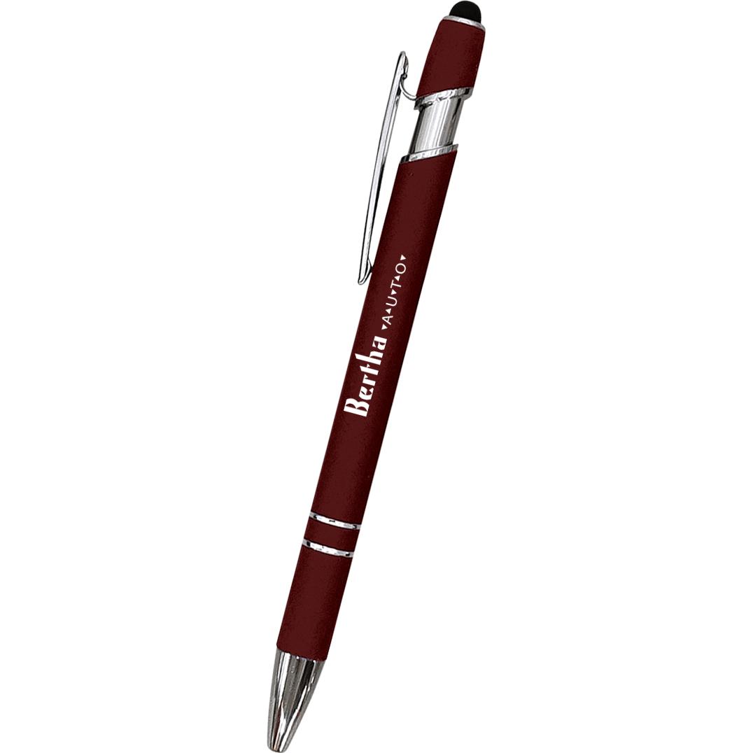 Custom Incline Stylus Pens with Antimicrobial Additive - Promotional Pens Singapore - Gifts VV Available in 5 amazing item colors 客製 - Promotional Pens Singapore - Gifts VV Burgundy Incline Stylus Pen with Antimicrobial Additive