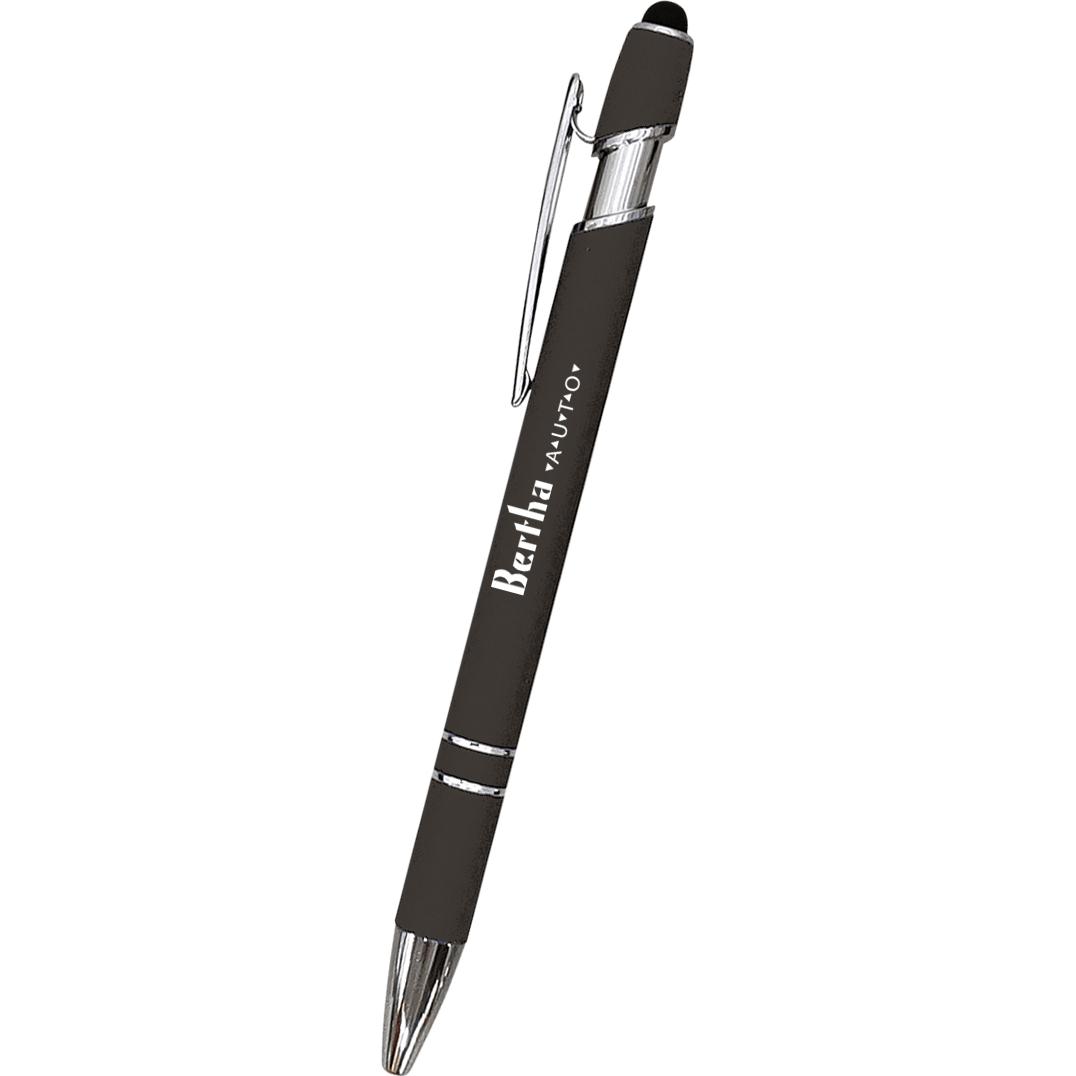 Custom Incline Stylus Pens with Antimicrobial Additive - Promotional Pens Singapore - Gifts VV Available in 5 amazing item colors 客製 - Promotional Pens Singapore - Gifts VV Gray Incline Stylus Pen with Antimicrobial Additive