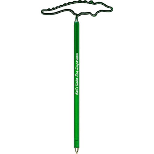 Promo InkBend Alligator Shaped Pens - Promotional Pens Singapore - Gifts VV Available in 29 amazing item colors 客製 - Promotional Pens Singapore - Gifts VV Translucent Medium Green InkBend Alligator Shaped Pen