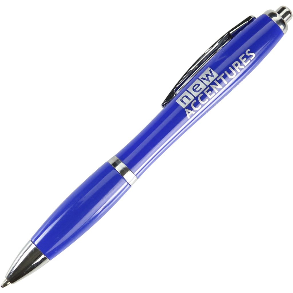 Customized Plastic Isadora Ballpoint Pens - Promotional Pens Singapore - Gifts VV Available in 6 amazing item colors 客製 - Promotional Pens Singapore - Gifts VV Blue Plastic Isadora Ballpoint Pen