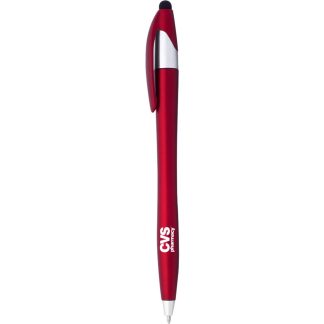 Red Plastic Isla Twist Barrel Stylus Pen