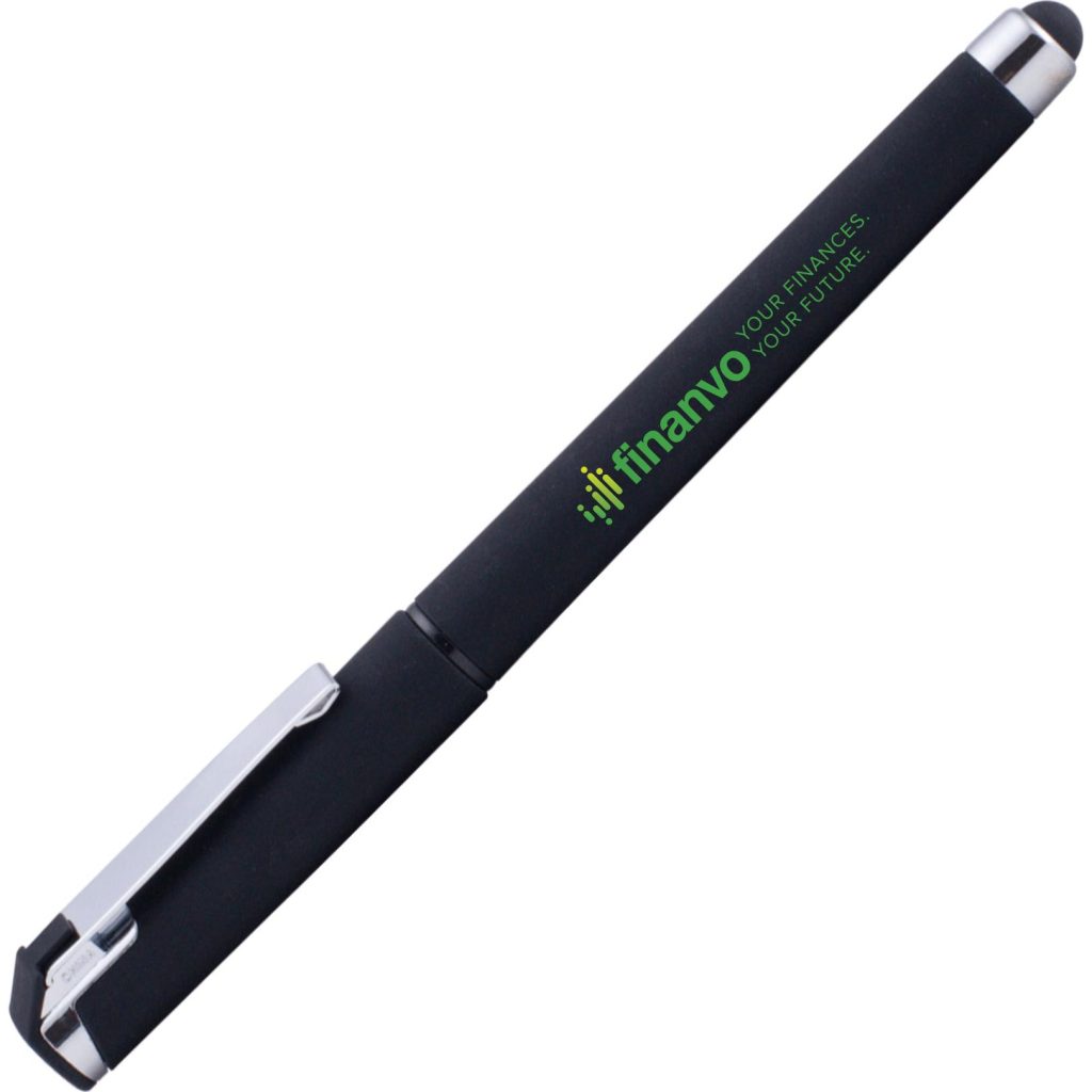 Custom Islander Softy Gel Classics with Stylus Pen - Promotional Pens Singapore - Gifts VV Free Shipping and Setup 客製 - Promotional Pens Singapore - Gifts VV Black Islander Softy Gel Classic with Stylus Pen