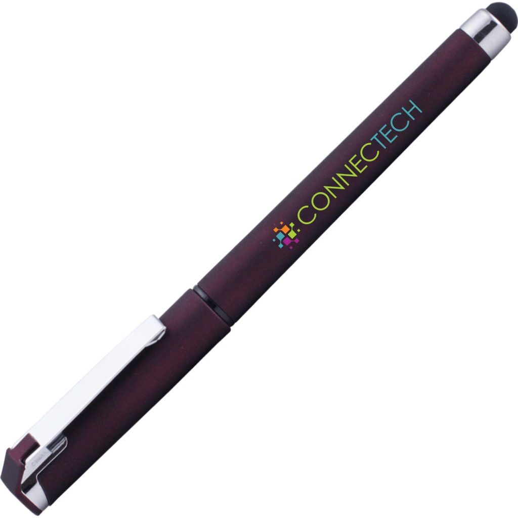 Custom Islander Softy Gel Classics with Stylus Pen - Promotional Pens Singapore - Gifts VV Free Shipping and Setup 客製 - Promotional Pens Singapore - Gifts VV Burgundy Islander Softy Gel Classic with Stylus Pen