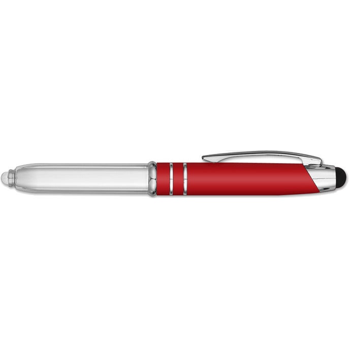 Logo iWriter Glow Metal Stylus Pens with LED Light - Promotional Pens Singapore - Gifts VV Available in 4 exciting item colors 客製 - Promotional Pens Singapore - Gifts VV Red / Silver iWriter Glow Metal Stylus Pen with LED Light