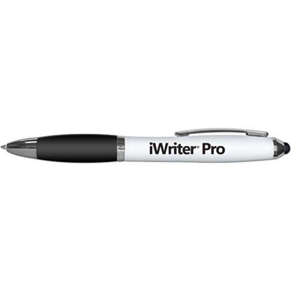 Custom iWriter Pro Colored Stylus Ballpoint Pens - Promotional Pens Singapore - Gifts VV Available in 6 exciting item colors 客製 - Promotional Pens Singapore - Gifts VV White / Black iWriter Pro Colored Stylus Ballpoint Pen