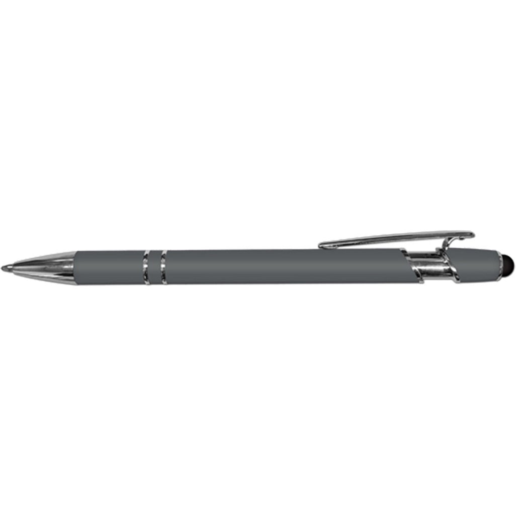 Gray iWriter Rubberized Metal Ball Point Stylus Pen