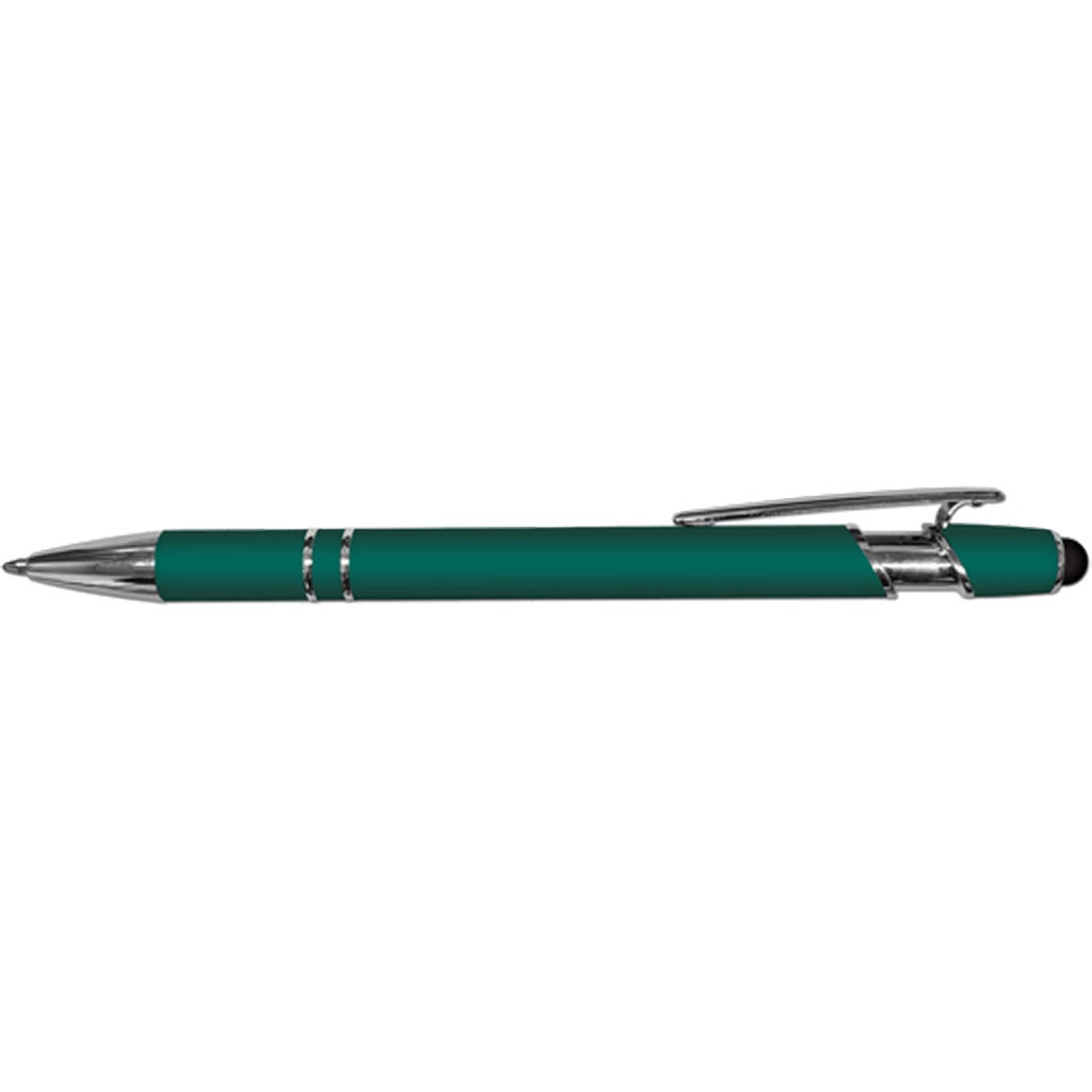Green iWriter Rubberized Metal Ball Point Stylus Pen