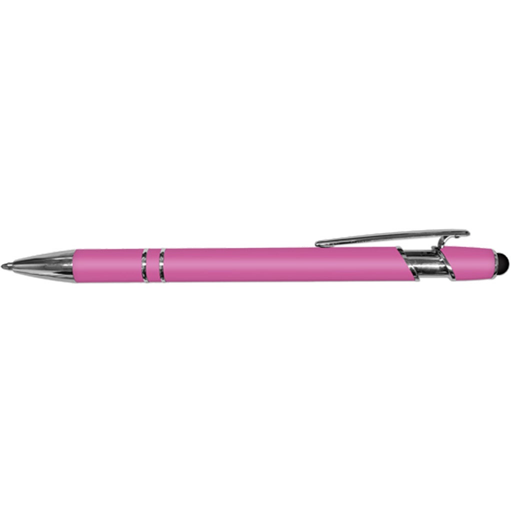 Pink iWriter Rubberized Metal Ball Point Stylus Pen