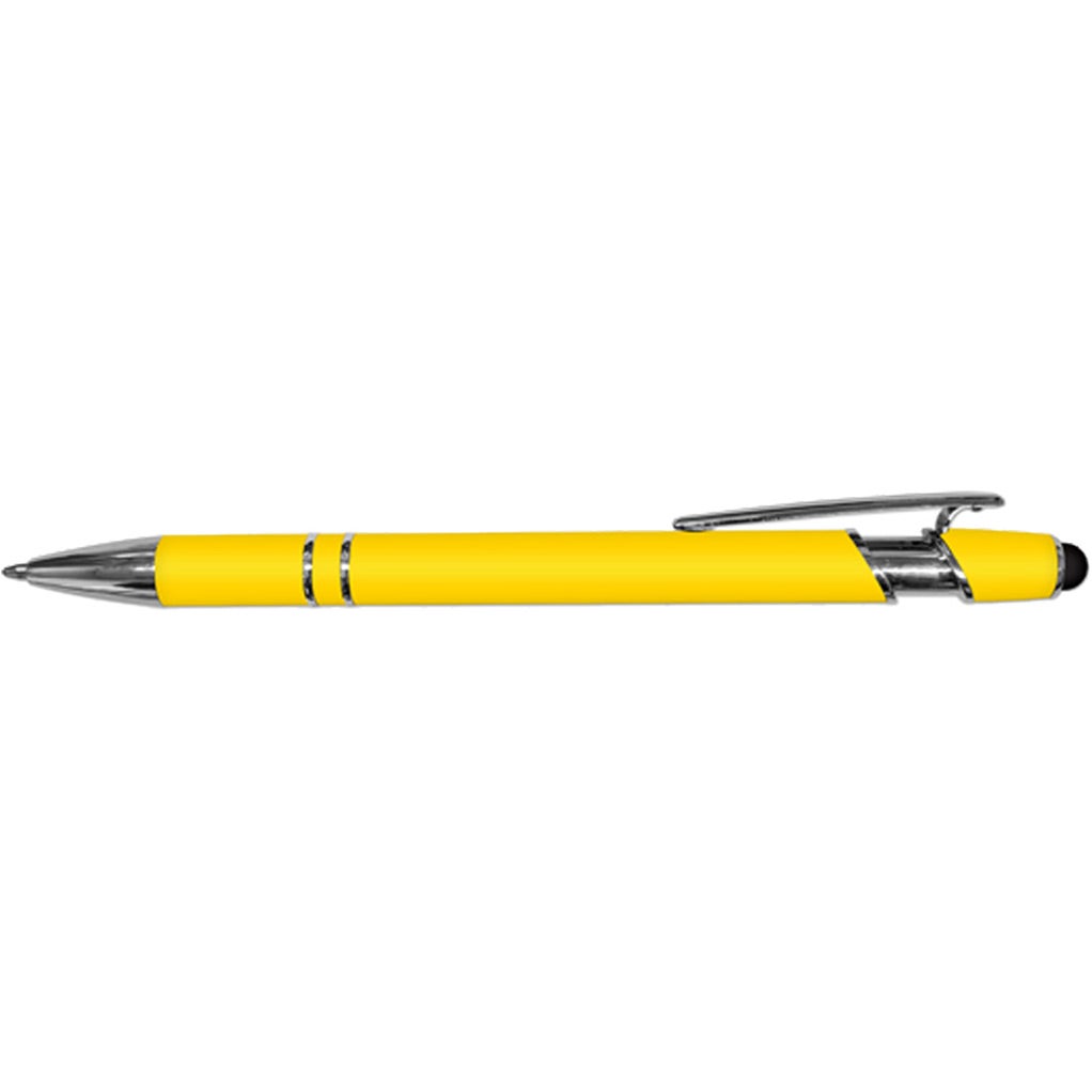 Yellow iWriter Rubberized Metal Ball Point Stylus Pen