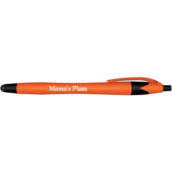 Customized iWriter Silhouette Neon Stylus Ballpoint Pens - Promotional Pens Singapore - Gifts VV Available in 6 awesome item colors 客製 - Promotional Pens Singapore - Gifts VV Orange iWriter Silhouette Neon Stylus Ballpoint Pen