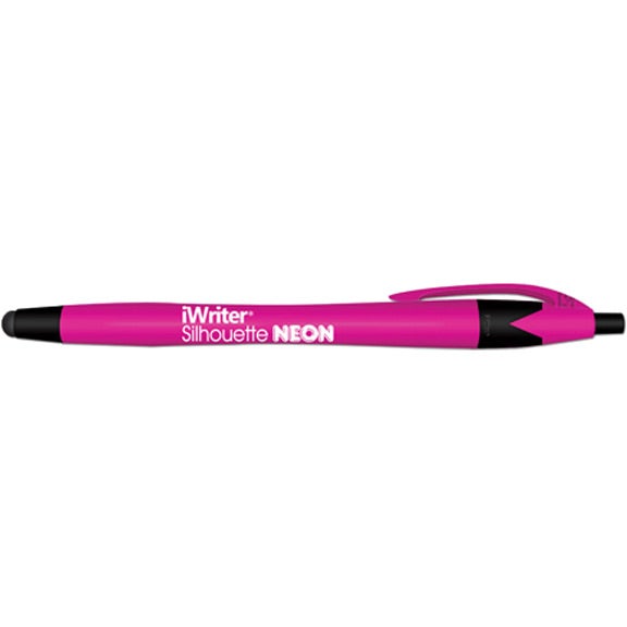 Customized iWriter Silhouette Neon Stylus Ballpoint Pens - Promotional Pens Singapore - Gifts VV Available in 6 awesome item colors 客製 - Promotional Pens Singapore - Gifts VV Pink iWriter Silhouette Neon Stylus Ballpoint Pen