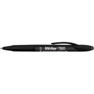Black iWriter Trio Twist Retractable Ballpoint Pen with Highlighter and Stylus