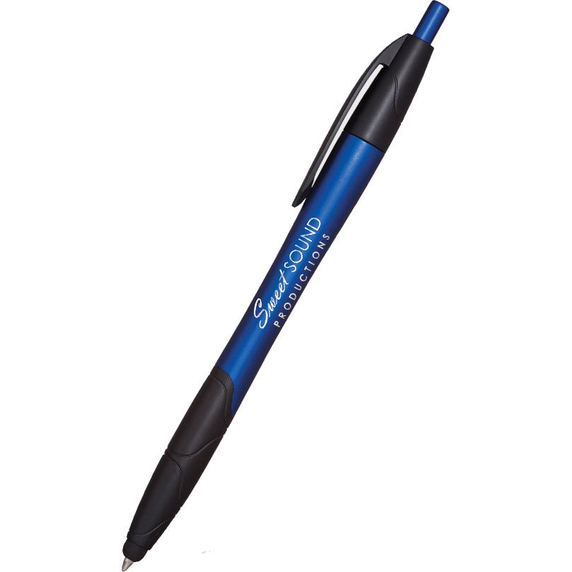 Promotional Janita Metallic Stylus Pens - Promotional Pens Singapore - Gifts VV Available in 5 exciting item colors 客製 - Promotional Pens Singapore - Gifts VV Blue / Black Janita Metallic Stylus Pen