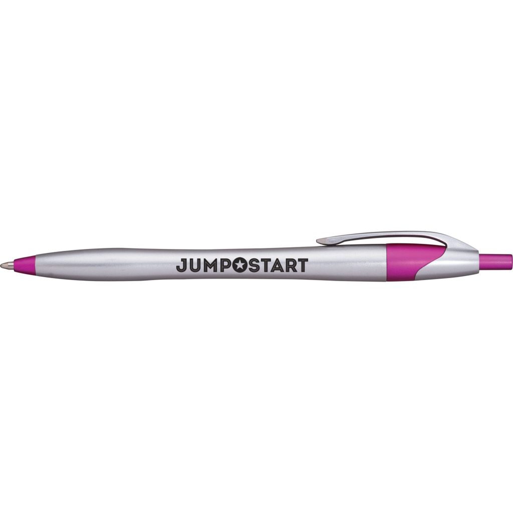 Silver / Pink Javalina Chrome Bright Pen
