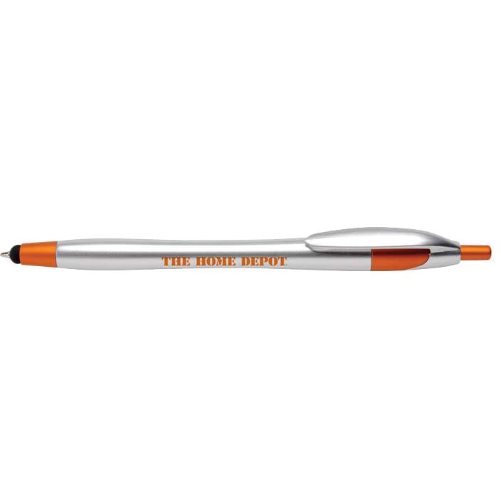 Advertising Javalina Chrome Stylus Pens - Promotional Pens Singapore - Gifts VV Available in 5 amazing item colors 客製 - Promotional Pens Singapore - Gifts VV Silver / Orange Javalina Chrome Stylus Pen