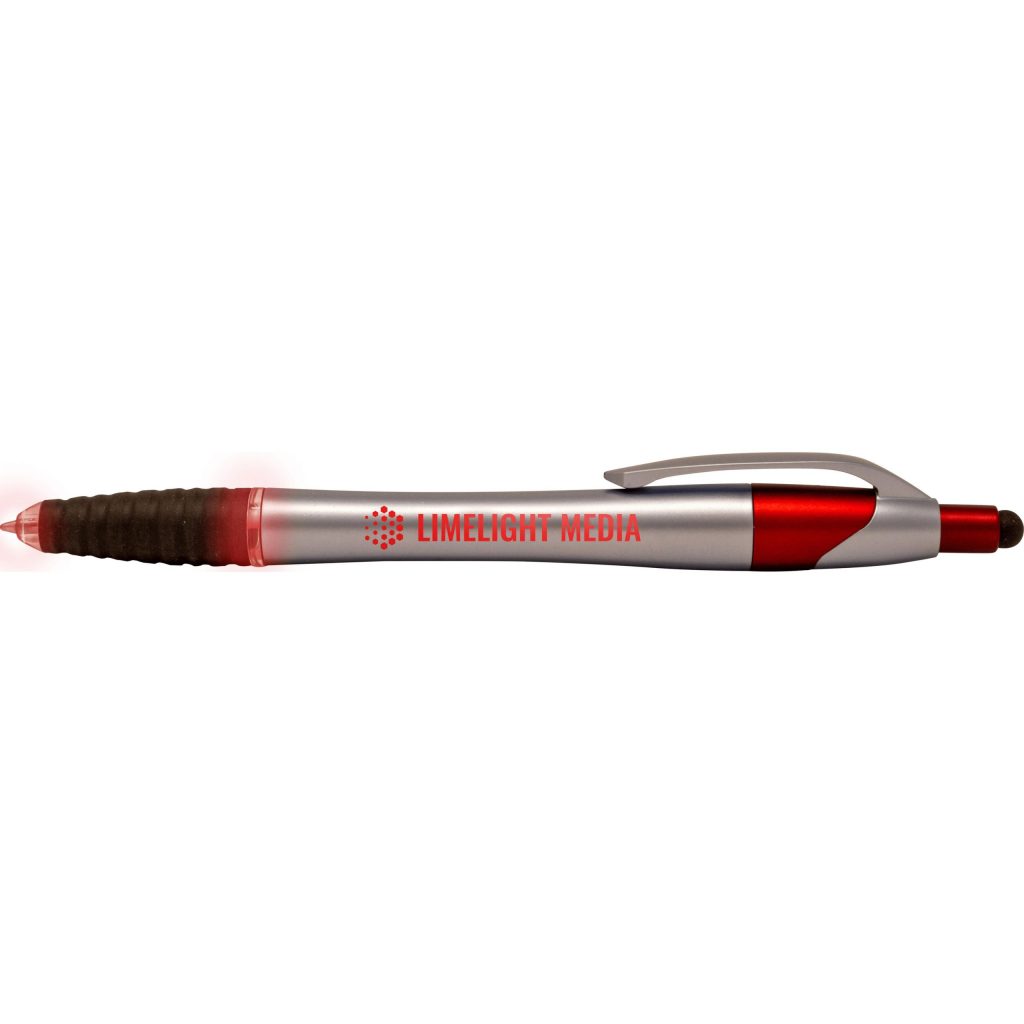 Giveaway Javalina Glow Stylus - Promotional Pens Singapore - Gifts VV Available in 4 exciting item colors 客製 - Promotional Pens Singapore - Gifts VV Silver / Red Javalina Glow Stylus