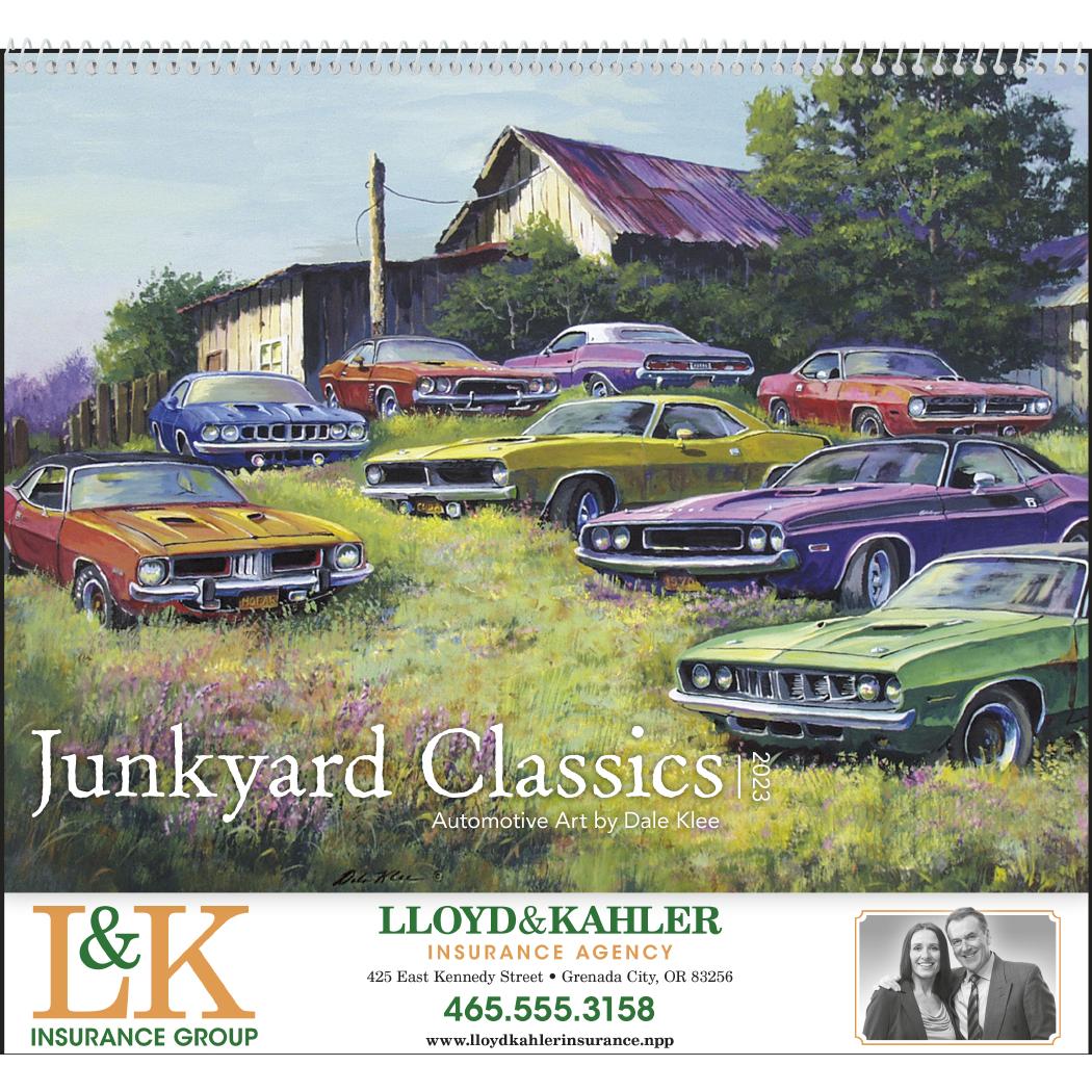 Logo Junkyard Classics Calendars by Dale Klee - Promotional Pens Singapore - Gifts VV Free Setup 客製 - Promotional Pens Singapore - Gifts VV See Item Junkyard Classics Calendar by Dale Klee