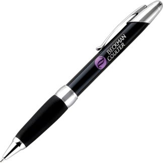 Glisten Black Jupiter Pen with Rubber Grip