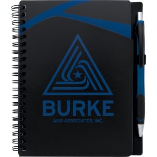 Black / Royal Blue Kava Notebook with Komodo Pen