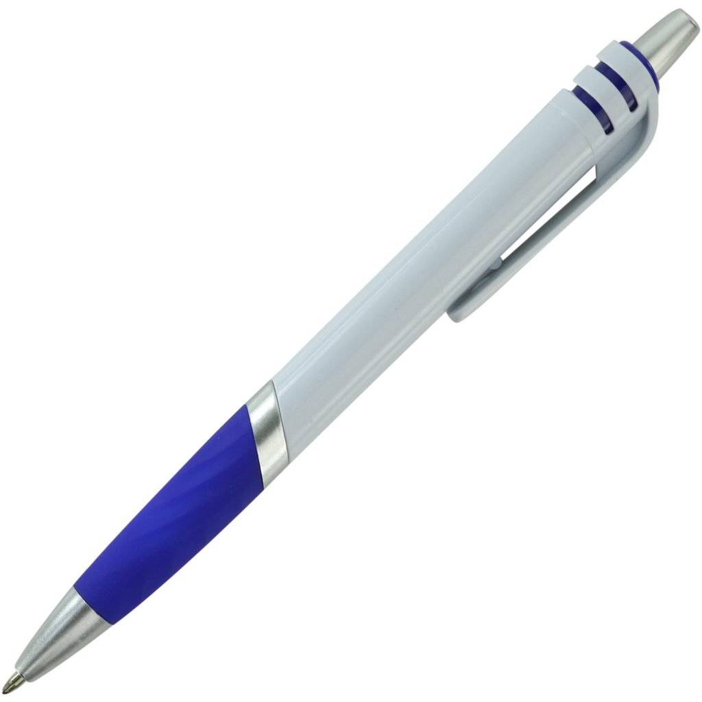 Custom Kingston Plastic Pens - Promotional Pens Singapore - Gifts VV Available in 5 exciting item colors 客製 - Promotional Pens Singapore - Gifts VV White / Royal Blue Kingston Plastic Pen