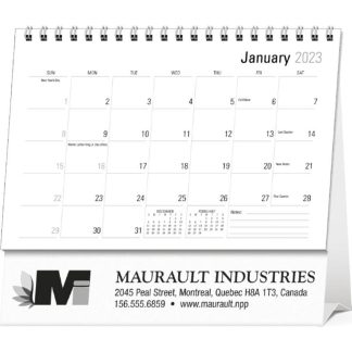 White Econo Desk Calendar