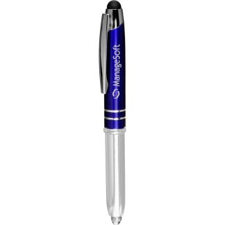 Blue / Silver LED Stylus Pen