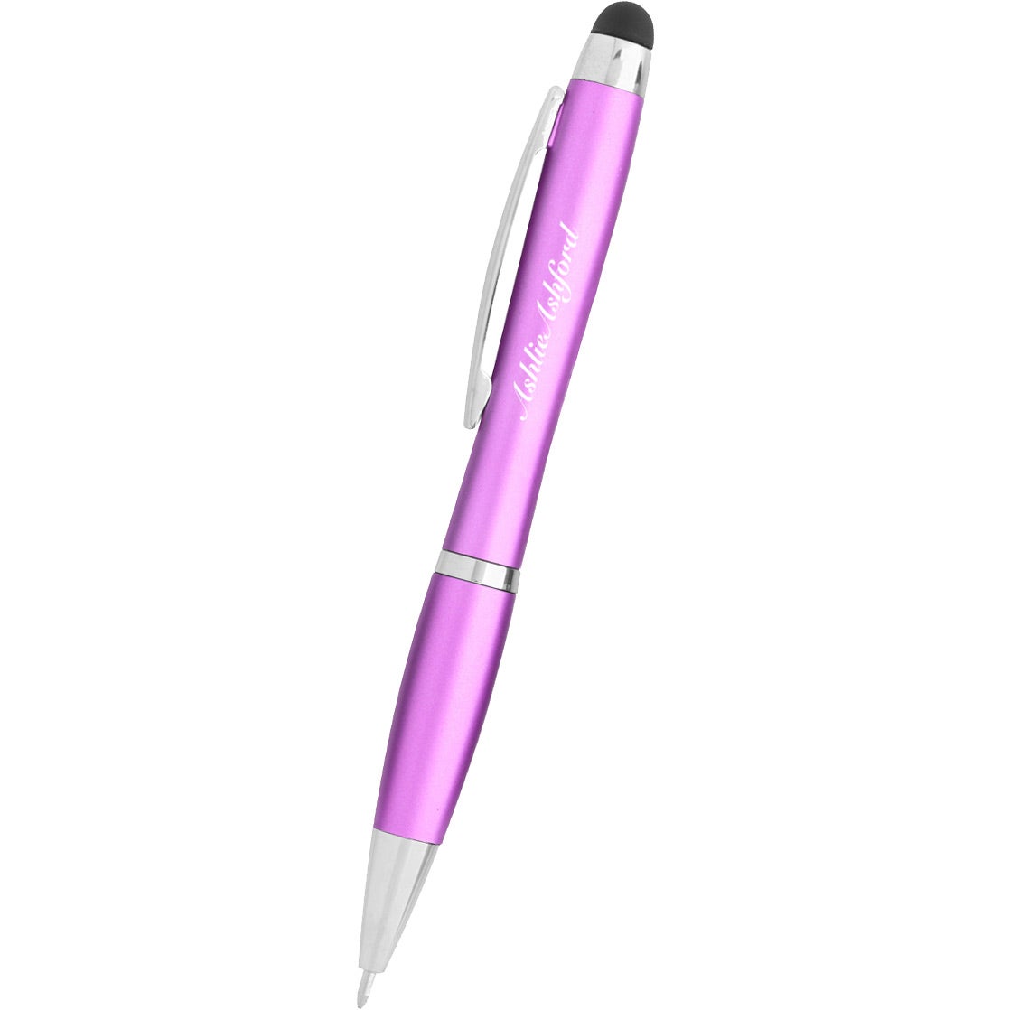 Printed Light Up Stylus Pens - Promotional Pens Singapore - Gifts VV Available in 6 awesome item colors 客製 - Promotional Pens Singapore - Gifts VV Metallic Pink Light Up Stylus Pen