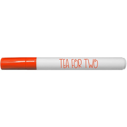 Orange / White Liquid Chalk Erasable Wipe Off Marker