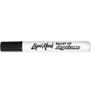 White / Black Low Odor Bullet Tip Dry Erase Markers