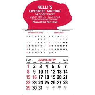 Red Magna Stick Vertical Calendar Pad