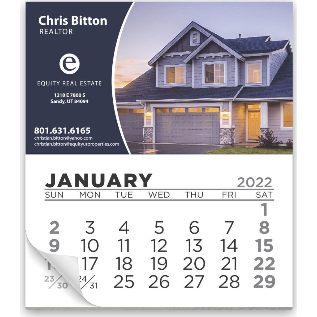 Custom Magnetic Calendars - Promotional Pens Singapore - Gifts VV Free Setup 客製 - Promotional Pens Singapore - Gifts VV White Magnetic Calendar