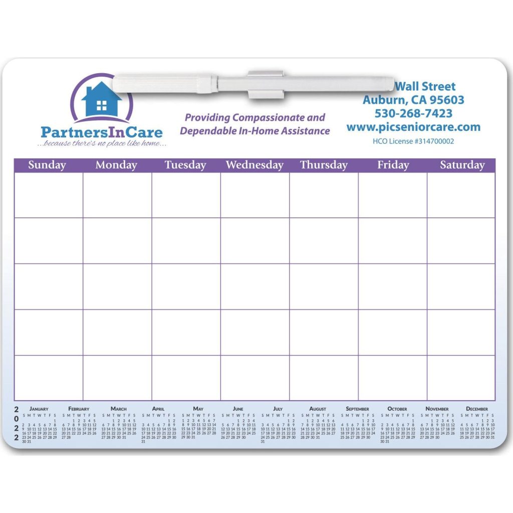 Custom Magnetic Memo Board Calendars - Promotional Pens Singapore - Gifts VV Free Setup 客製 - Promotional Pens Singapore - Gifts VV White Magnetic Memo Board Calendar