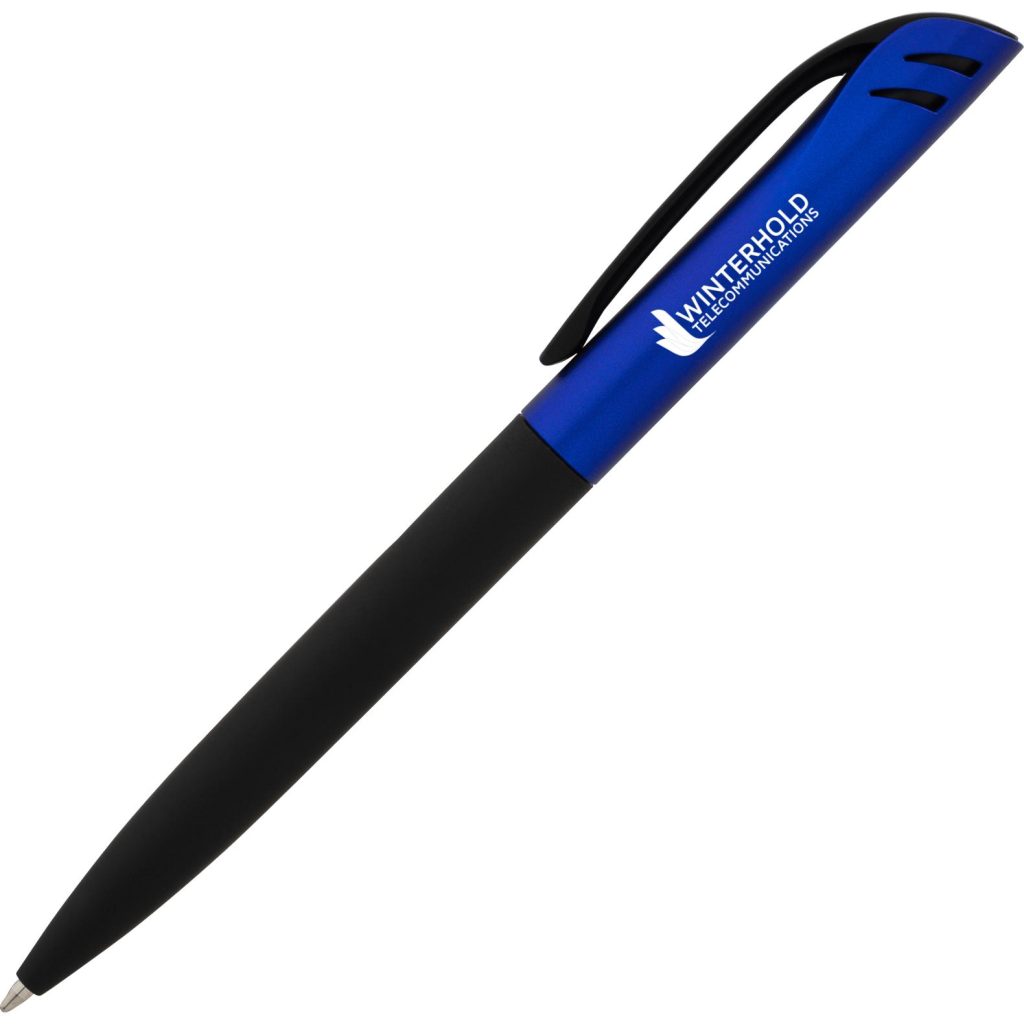 Marketing Manchester Twist-Action Ballpoint Pens - Promotional Pens Singapore - Gifts VV Available in 4 awesome item colors 客製 - Promotional Pens Singapore - Gifts VV Blue / Black Manchester Twist-Action Ballpoint Pen