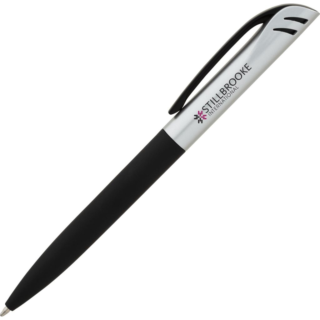 Marketing Manchester Twist-Action Ballpoint Pens - Promotional Pens Singapore - Gifts VV Available in 4 awesome item colors 客製 - Promotional Pens Singapore - Gifts VV Silver / Black Manchester Twist-Action Ballpoint Pen