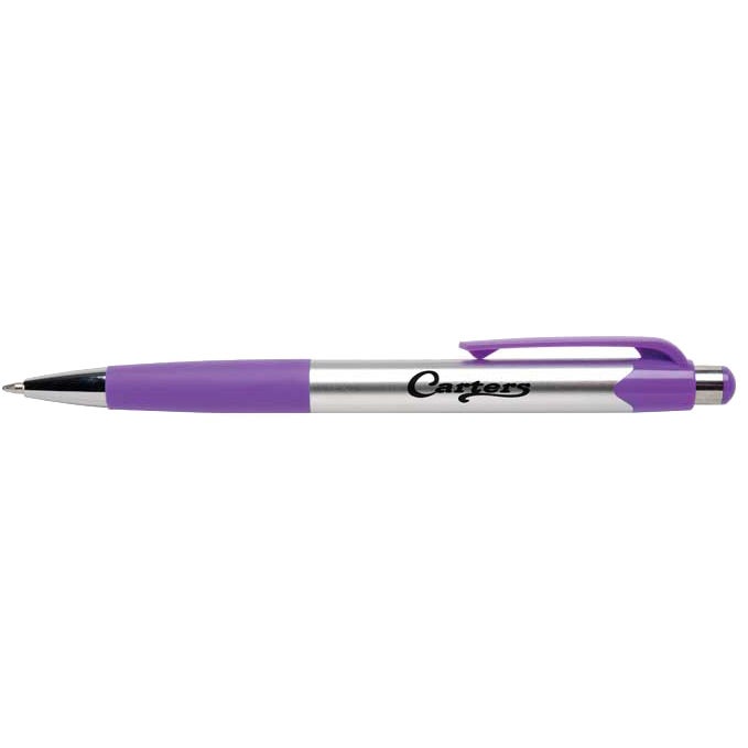 Purple / Silver Mardi Gras Chrome Pen