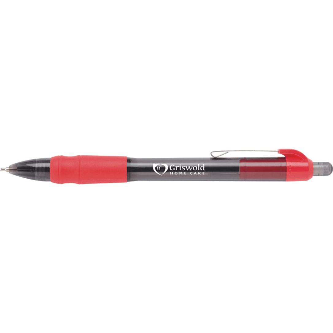 Imprinted MaxGlide Corporate Click Pens - Promotional Pens Singapore - Gifts VV Available in 5 exciting item colors 客製 - Promotional Pens Singapore - Gifts VV Red / Translucent Black MaxGlide Corporate Click Pen