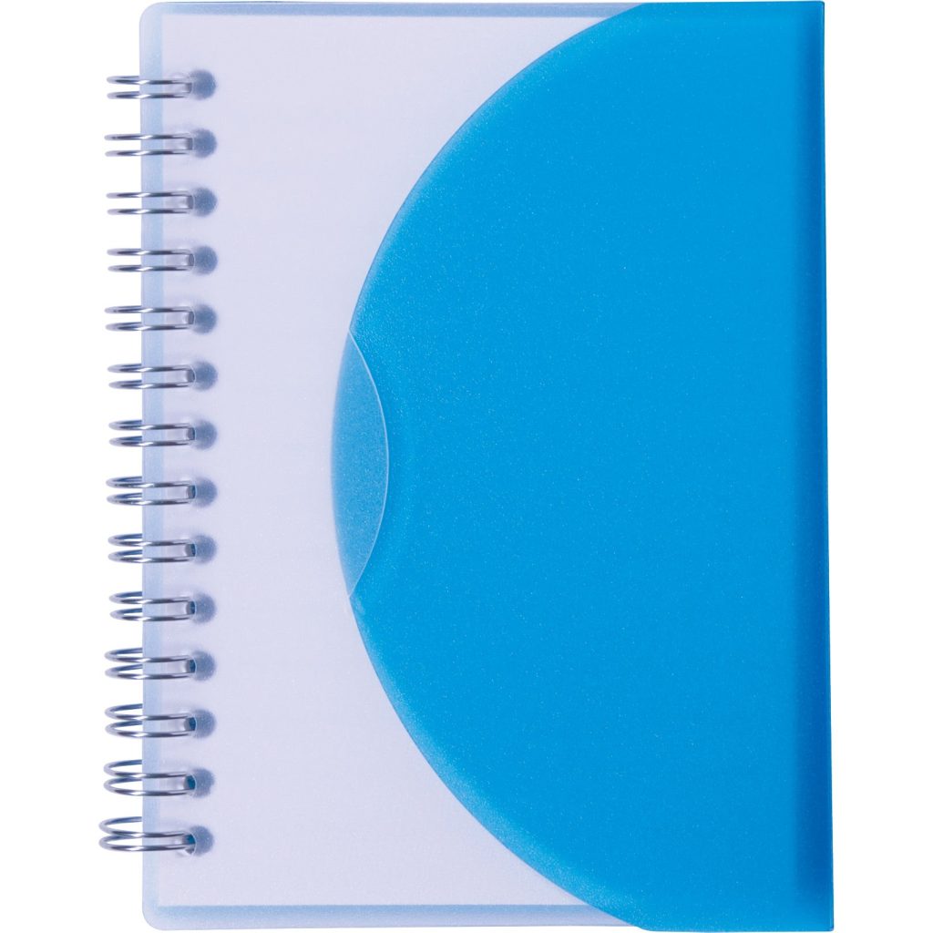 Advertising Medium Curve Notebooks - Promotional Pens Singapore - Gifts VV Available in 6 amazing item colors 客製 - Promotional Pens Singapore - Gifts VV Translucent Blue Medium Curve Notebook