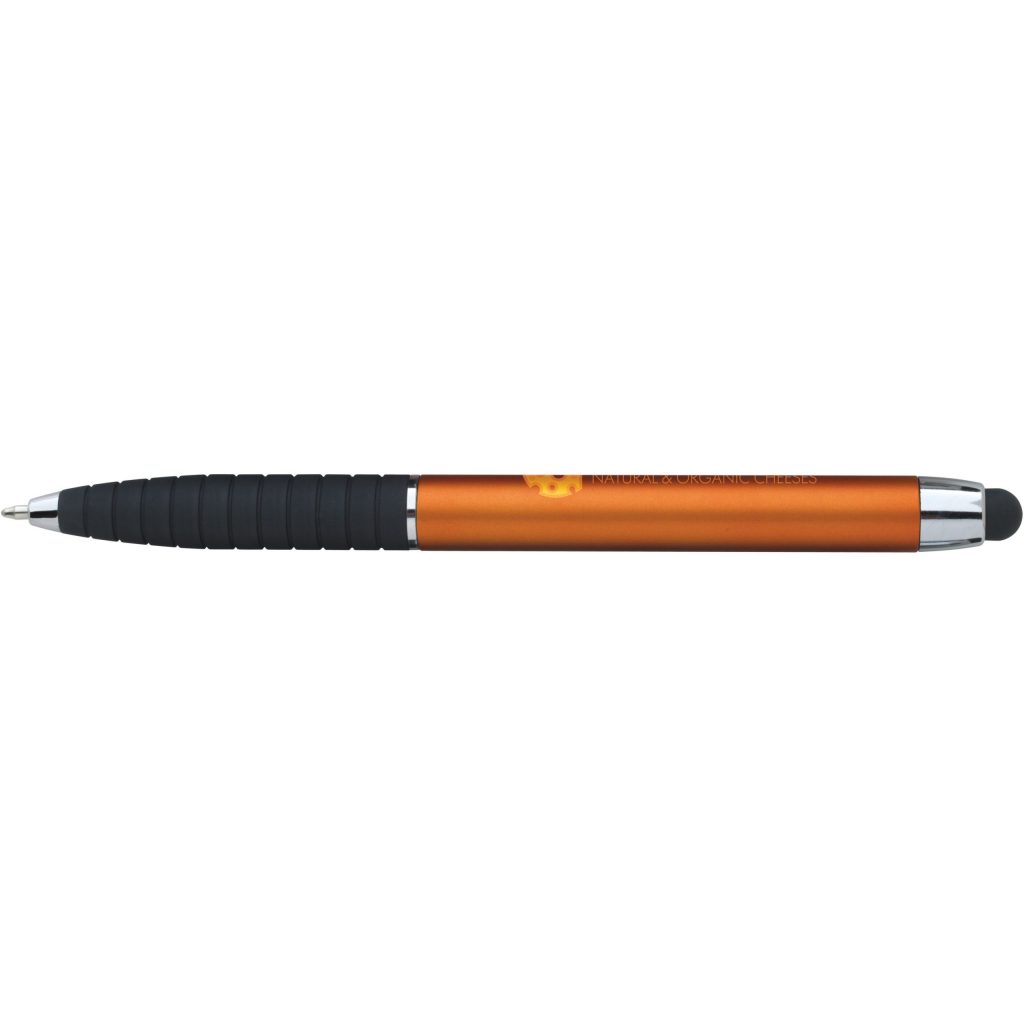 Orange / Black Metallic Cool Grip Stylus Pen