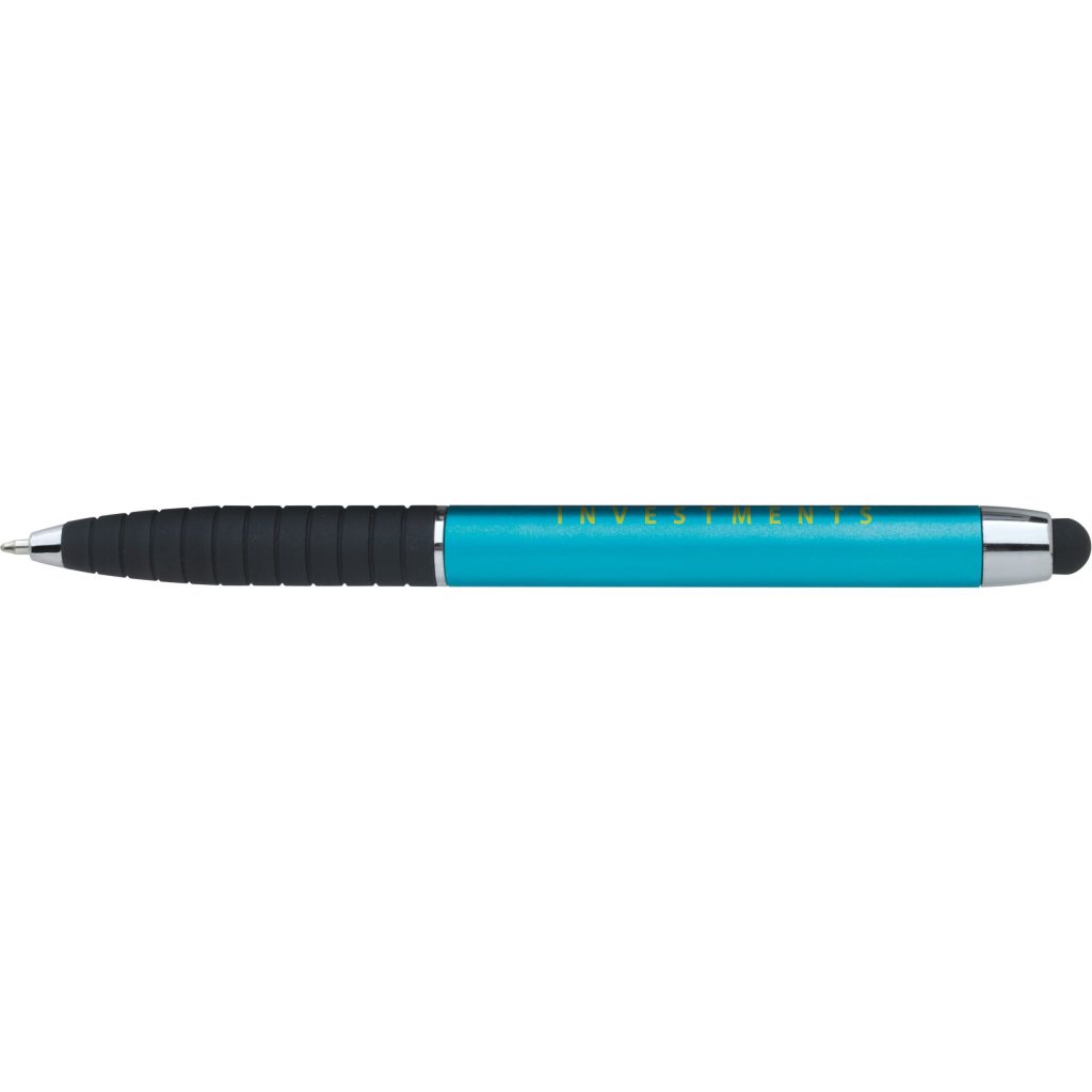Turquoise / Black Metallic Cool Grip Stylus Pen