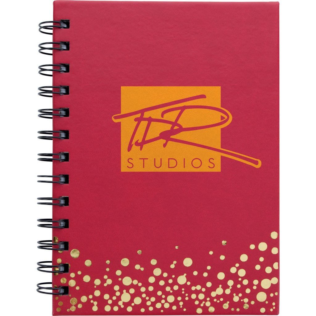 Giveaway Metallic Dots Notebooks - Promotional Pens Singapore - Gifts VV Available in 3 amazing item colors 客製 - Promotional Pens Singapore - Gifts VV Red Metallic Dots Notebook